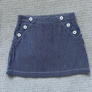 Girls Crazy 8 Blue Striped Skirt with built in shorts size 8